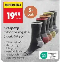 Biedronka Skarpety robocze męskie, 5-pak Niteo oferta
