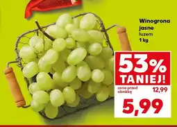 Kaufland Winogrona jasne luzem oferta