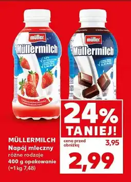 Kaufland Napój mleczny truskawkowy Müllermilch oferta