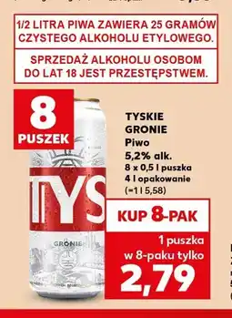 Kaufland Piwo Tyskie Gronie 8-pak oferta
