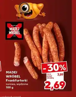 Kaufland Frankfurterki surowe wędzone Madej Wróbel oferta