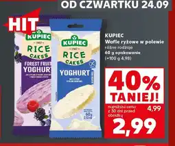 Kaufland Wafle ryżowe w polewie jogurtowej o smaku owoców leśnych Kupiec oferta