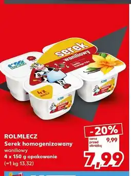 Kaufland Serek homogenizowany waniliowy 4-pak Rolmlecz oferta