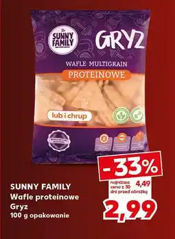 Kaufland Wafle proteinowe Gryz Sunny Family oferta