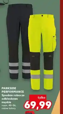 Kaufland Spodnie robocze odblaskowe męskie Parkside Performance oferta