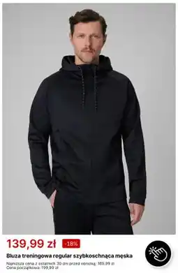 4F Bluza treningowa regular szybkoschnąca męska oferta