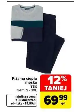 Carrefour Piżama ciepła męska TEX oferta