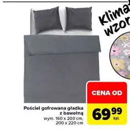 Carrefour Pościel gofrowana gładka z bawełną oferta