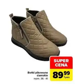 Carrefour Botki pikowane damskie oferta