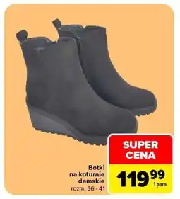 Carrefour Botki na koturnie damskie oferta