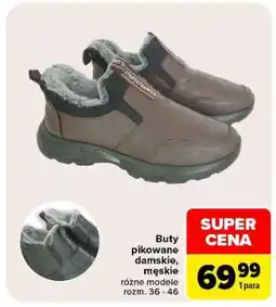 Carrefour Buty pikowane damskie, męskie oferta