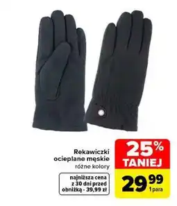 Carrefour Rękawiczki ocieplane męskie oferta