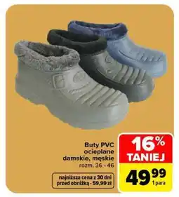 Carrefour Buty PVC ocieplane damskie, męskie oferta