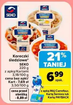 Carrefour Koreczki śledziowe oferta
