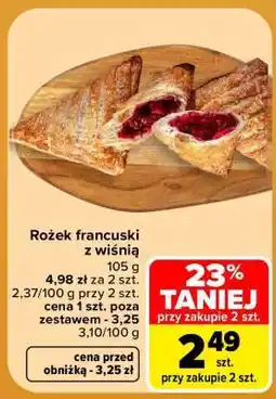 Carrefour Rożek francuski z wiśnią oferta