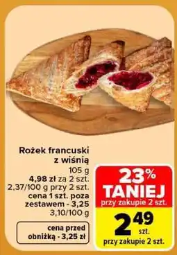 Carrefour Rożek francuski z wiśnią oferta