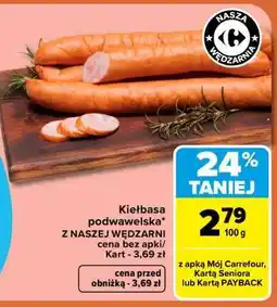Carrefour Kiełbasa podwawelska oferta