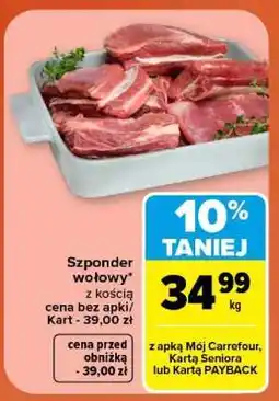 Carrefour Szponder wołowy oferta