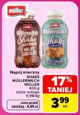 Carrefour Napój mleczny Shake Müllermilch Müller oferta