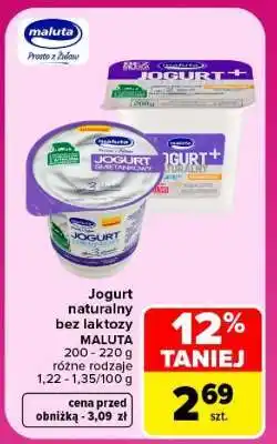Carrefour Jogurt naturalny bez laktozy Maluta oferta