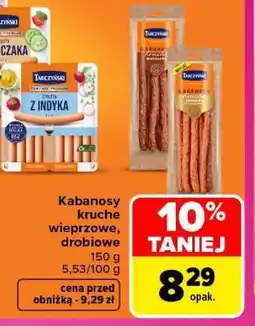 Carrefour Kabanosy kruche wieprzowe, drobiowe oferta