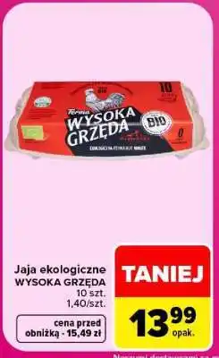 Carrefour Jaja ekologiczne WYSOKA GRZĘDA oferta