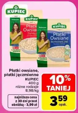 Carrefour Płatki owsiane, płatki jęczmienne oferta