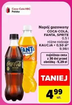 Carrefour Napój gazowany COCA-COLA, FANTA, SPRITE oferta