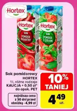 Carrefour Sok pomidorowy Hortex oferta