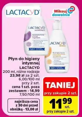 Carrefour Płyn do higieny intymnej LACTACYD oferta