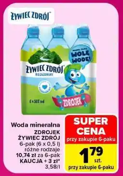 Carrefour Woda mineralna ZDROJEK ŻYWIEC ZDRÓJ oferta