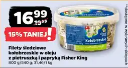 Netto Filety śledziowe kołobrzeskie w oleju z pietruszką i papryką Fisher King oferta
