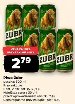 Netto Piwo ŻUBR oferta
