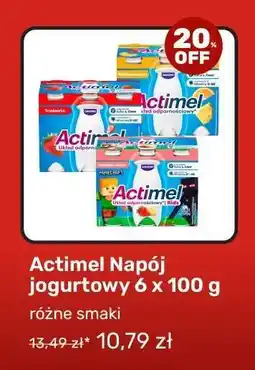Biedronka Actimel Napój jogurtowy 6 x 100 g oferta