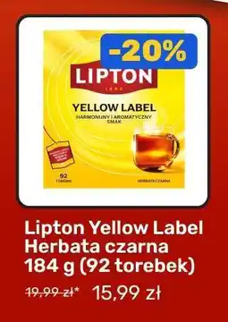 Biedronka Lipton Yellow Label Herbata czarna 184 g (92 torebek) oferta
