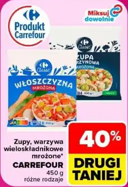 Carrefour Zupy, warzywa wieloskładnikowe mrożone carrefour oferta