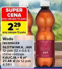 Carrefour Woda lecznicza SŁOTWINKA, JAN oferta