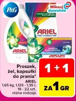 Carrefour Proszek, żel, kapsułki do prania* Ariel oferta