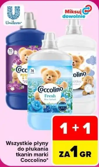 Carrefour Płyny do płukania tkanin Coccolino oferta
