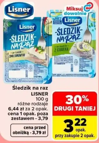 Carrefour Śledzik na raz Lisner oferta