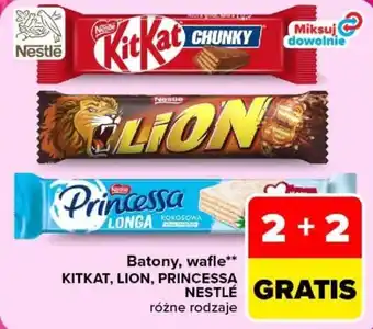 Batony, wafle kitkat, lion, princessa nestlé