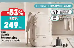 Biedronka Plecak kompresyjny Wings beżowy, z pompką oferta