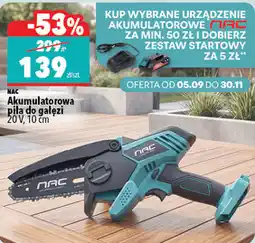 Biedronka Akumulatorowa piła do gałęzi NAC 20 V, 10 cm oferta