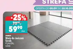 Biedronka Mata do ćwiczeń Spokey Scrab 4 puzzle, szara oferta