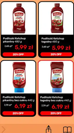 Biedronka Pudliszki Ketchup (pikantny / łagodny) oferta
