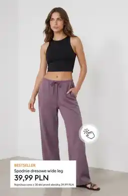 Sinsay Spodnie dresowe wide leg oferta