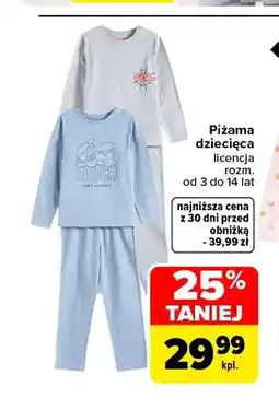 Carrefour Piżama dziecięca licencja TEX oferta