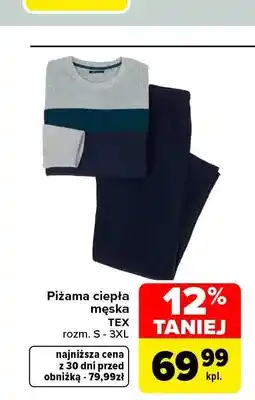 Carrefour Piżama ciepła męska TEX oferta