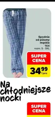 Carrefour Spodnie od piżamy męskie TEX oferta