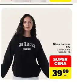 Carrefour Bluza damska TEX z nadrukiem oferta